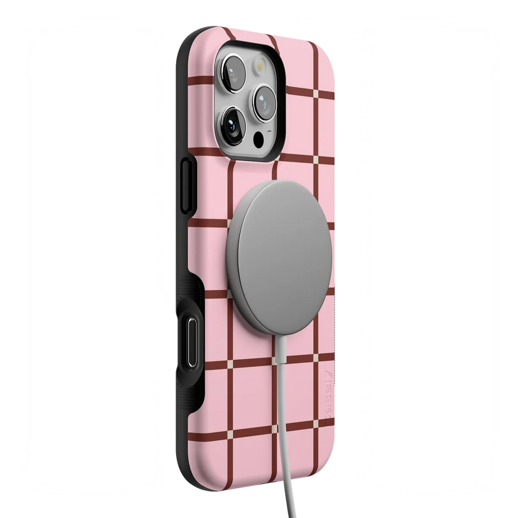 Uptown Gridlock | Pink Checkerboard Case