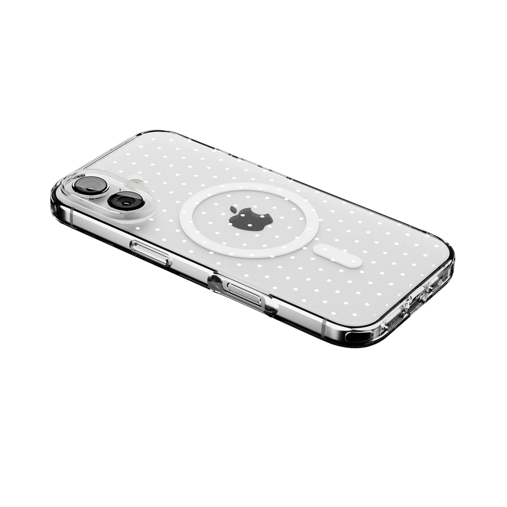 On the Dot | White Polka Dot Case