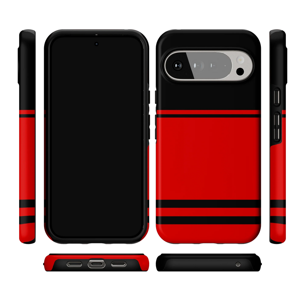 Storm Warning | Black & Red Stripes Case