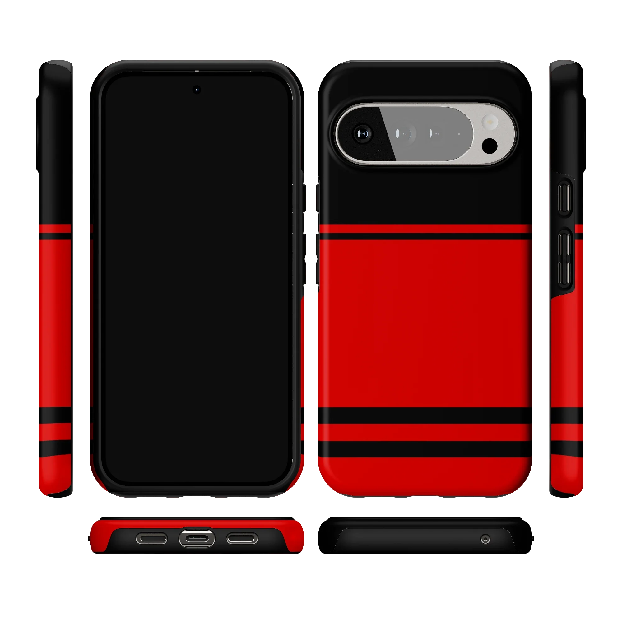 Storm Warning | Black & Red Stripes Case