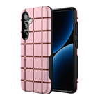Uptown Gridlock | Pink Checkerboard Case