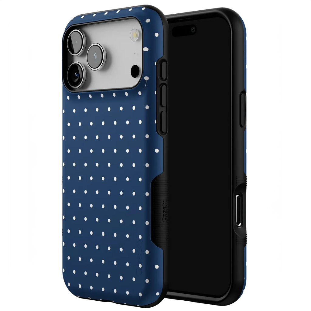 On the Dot | Navy Polka Dot Case