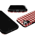 Scarlet Stitch | Red Houndstooth Case