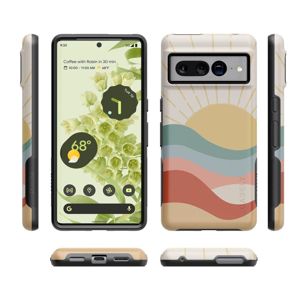 Here Comes the Sun | Colorblock Sunset Google Pixel Case