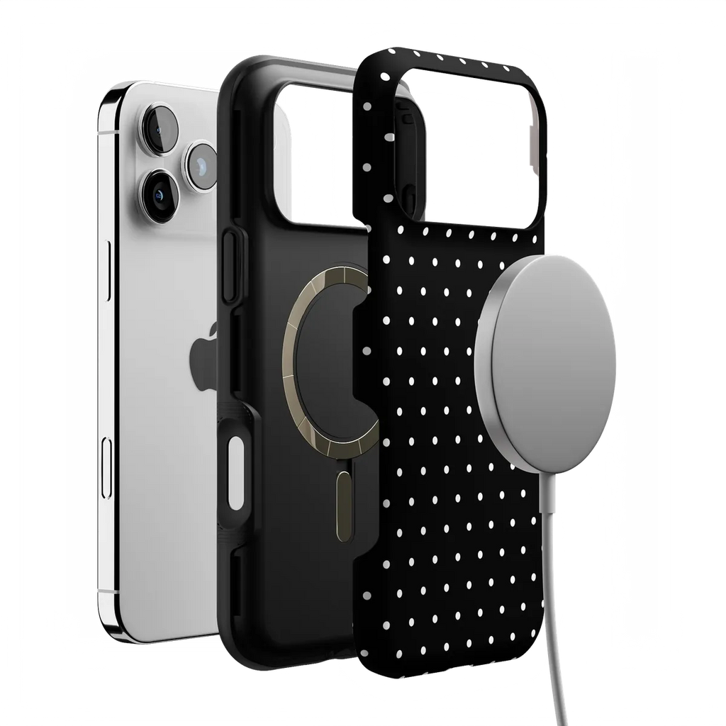 On the Dot | White Polka Dot Case