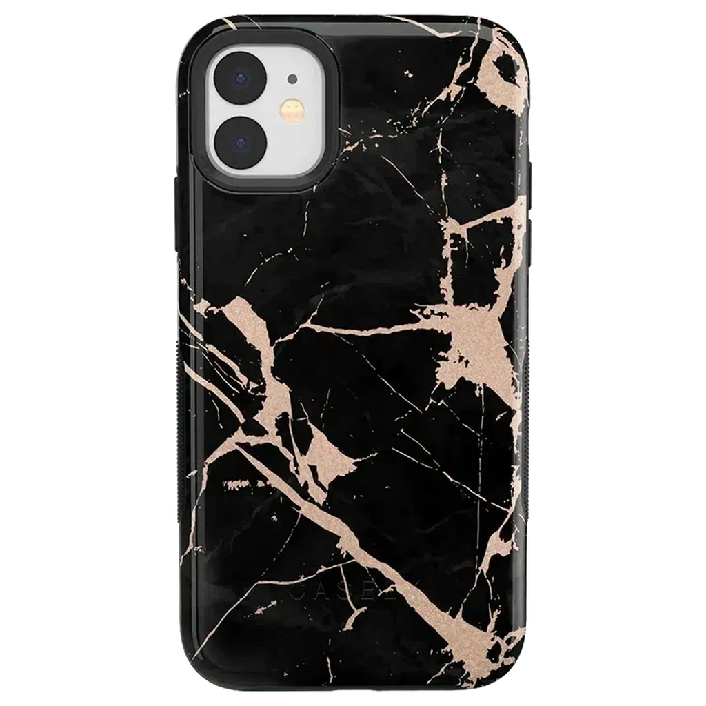 Hidden Gem | Rose Gold and Black Marble Case