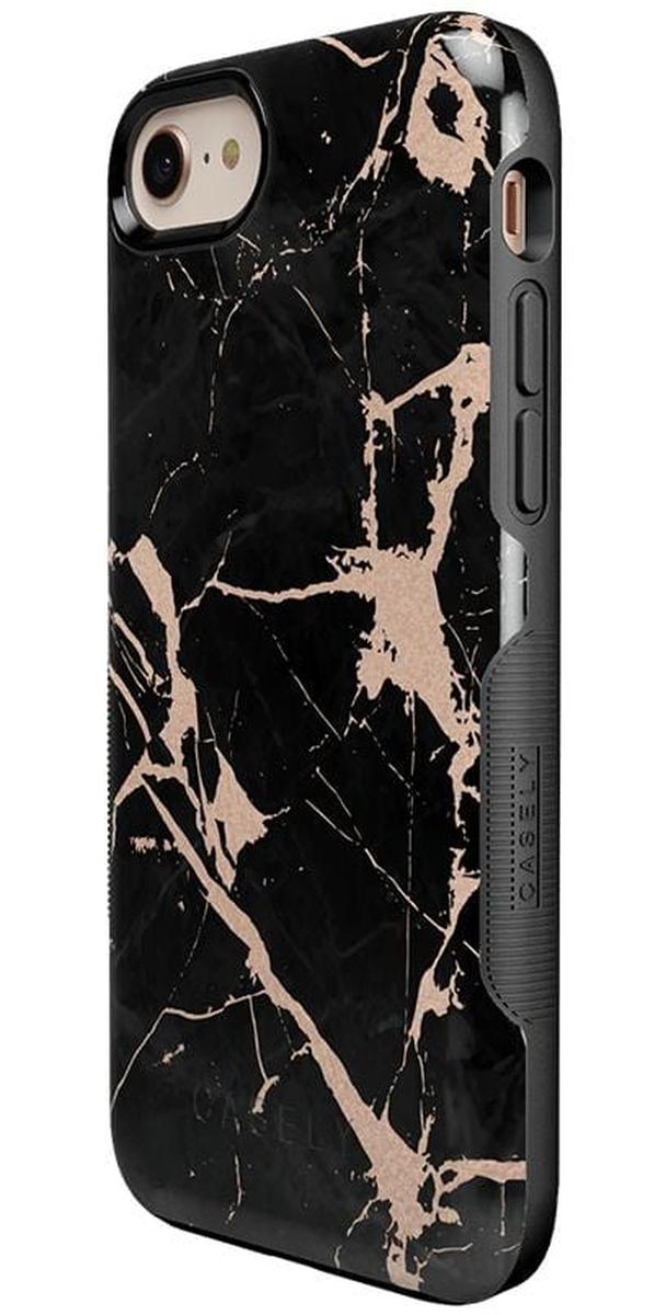 Hidden Gem | Rose Gold and Black Marble Case