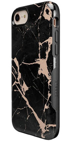 Hidden Gem | Rose Gold and Black Marble Case