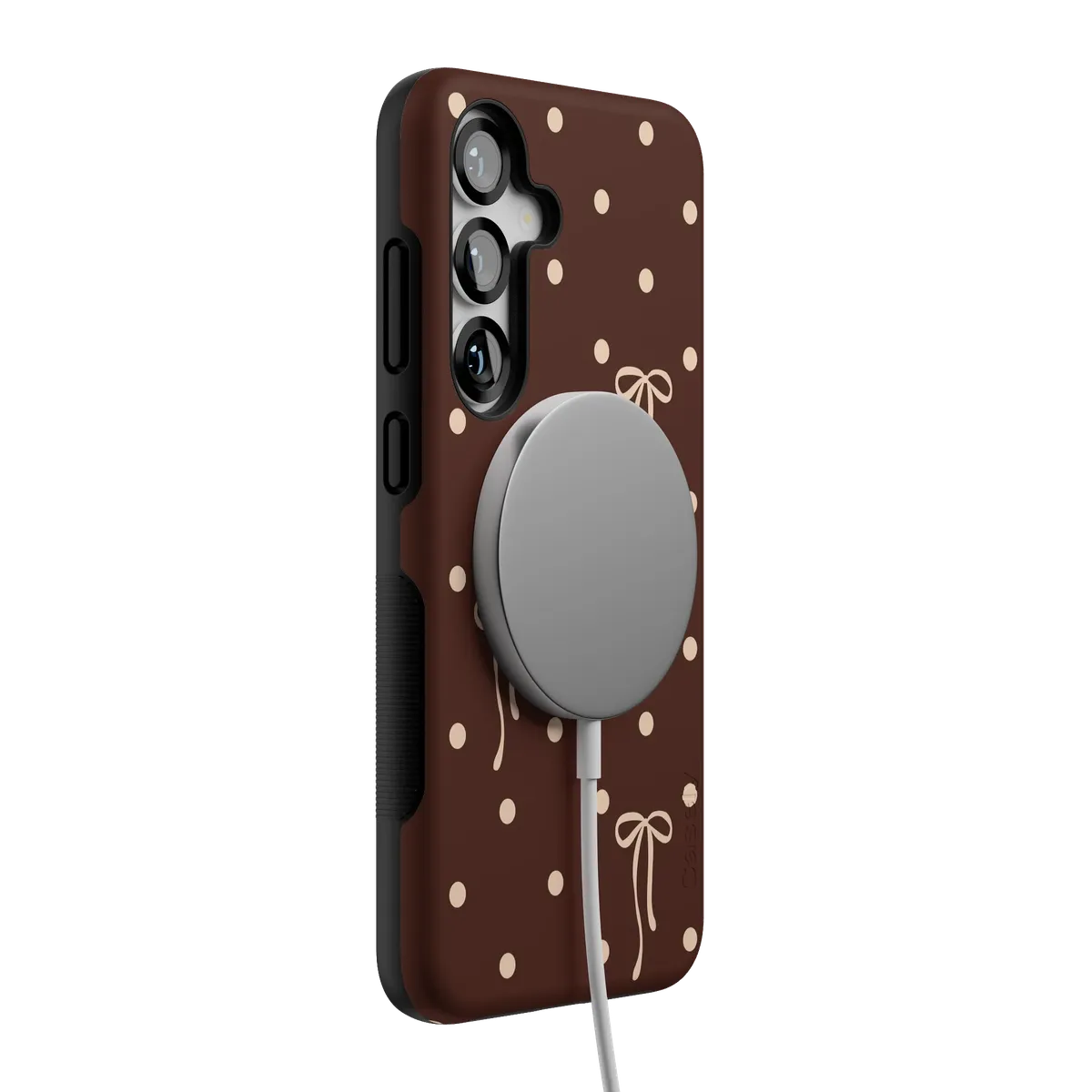 Teddy Bows | Brown Polka Dot Case