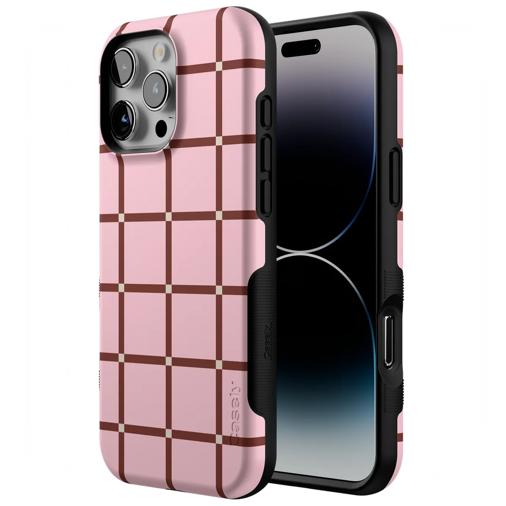 Uptown Gridlock | Pink Checkerboard Case