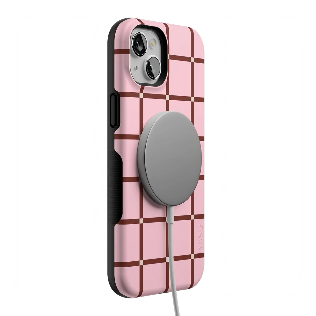 Uptown Gridlock | Pink Checkerboard Case