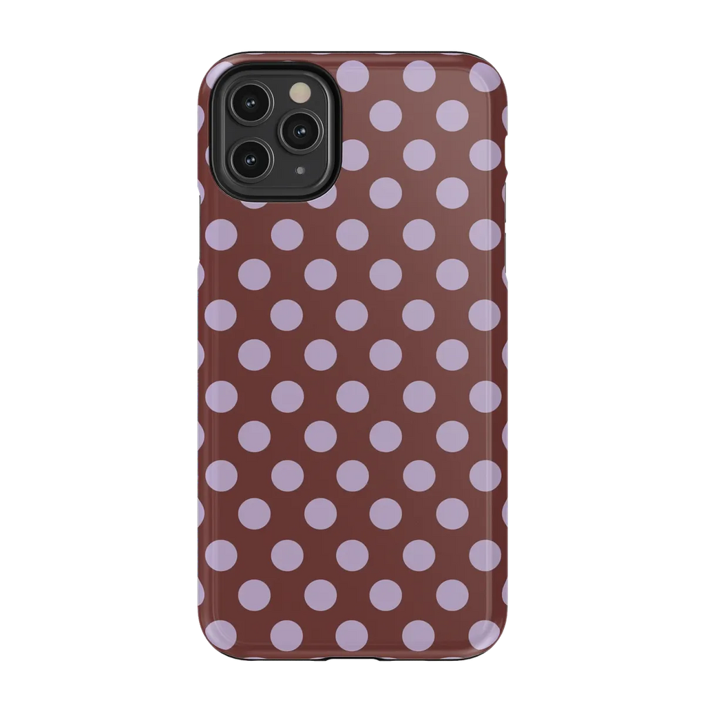 Spotted in SoHo | Burgundy Polka Dot Case