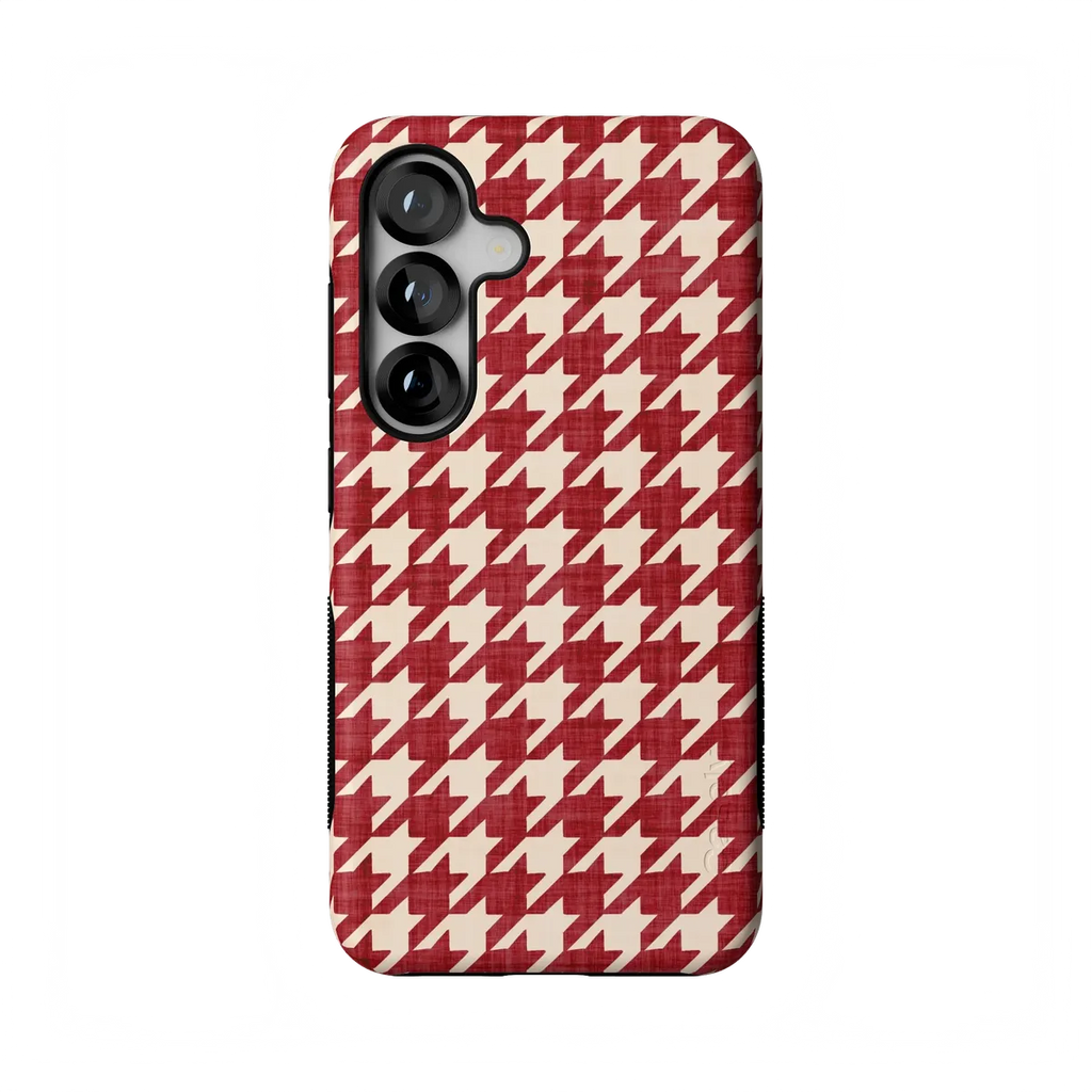 Scarlet Stitch | Red Houndstooth Case