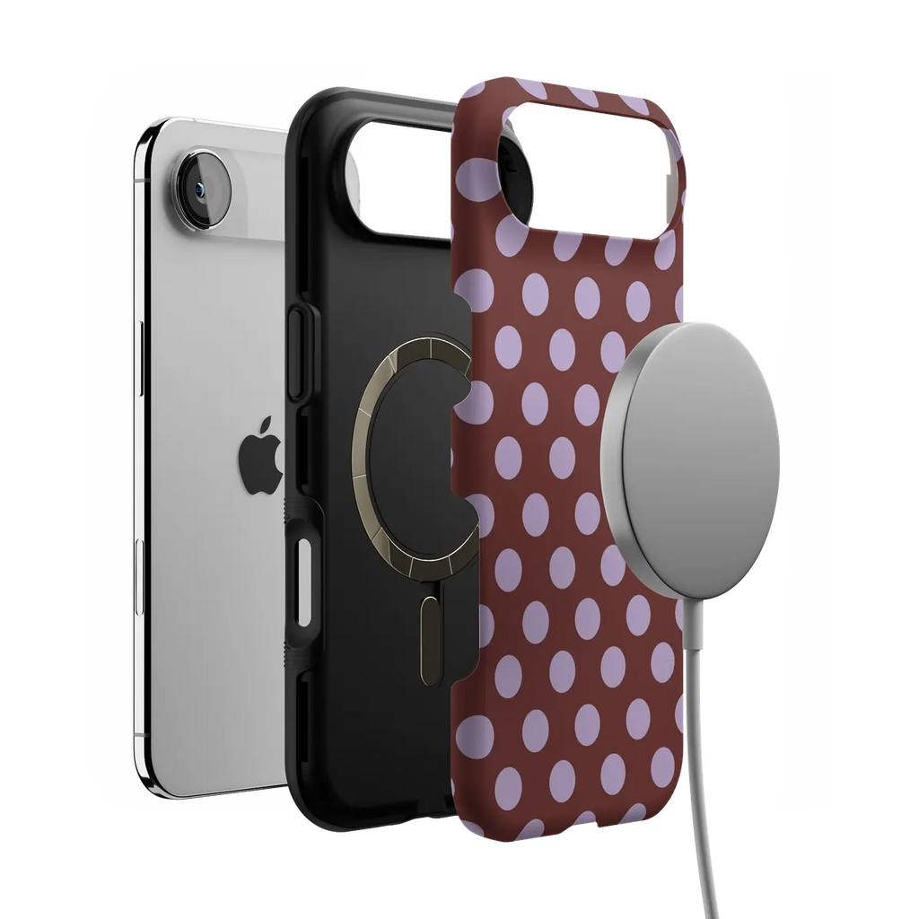 Spotted in SoHo | Burgundy Polka Dot Case