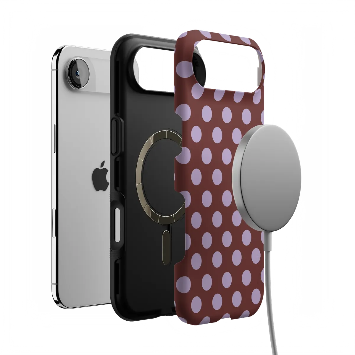 Spotted in SoHo | Burgundy Polka Dot Case