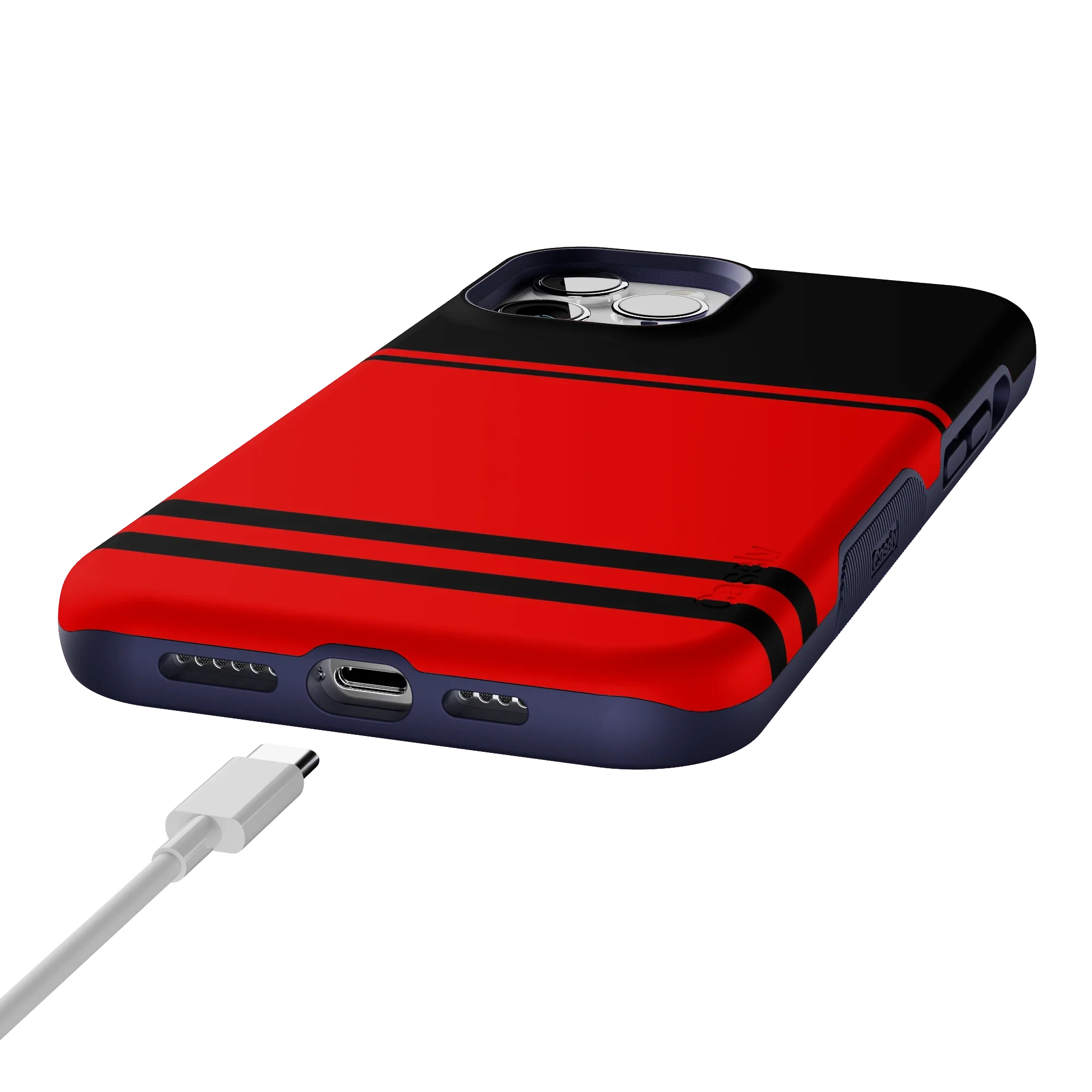 Storm Warning | Black & Red Stripes Case