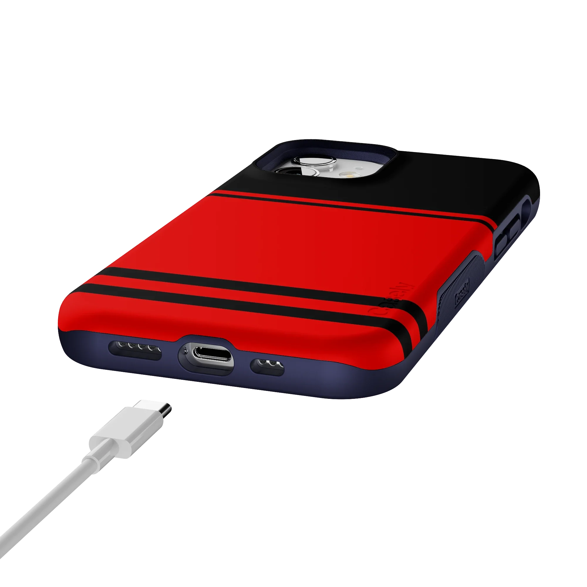Storm Warning | Black & Red Stripes Case