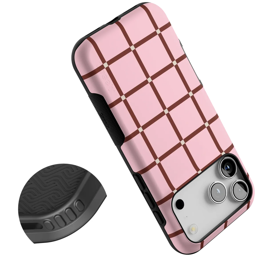 Uptown Gridlock | Pink Checkerboard Case