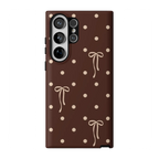 Teddy Bows | Brown Polka Dot Case