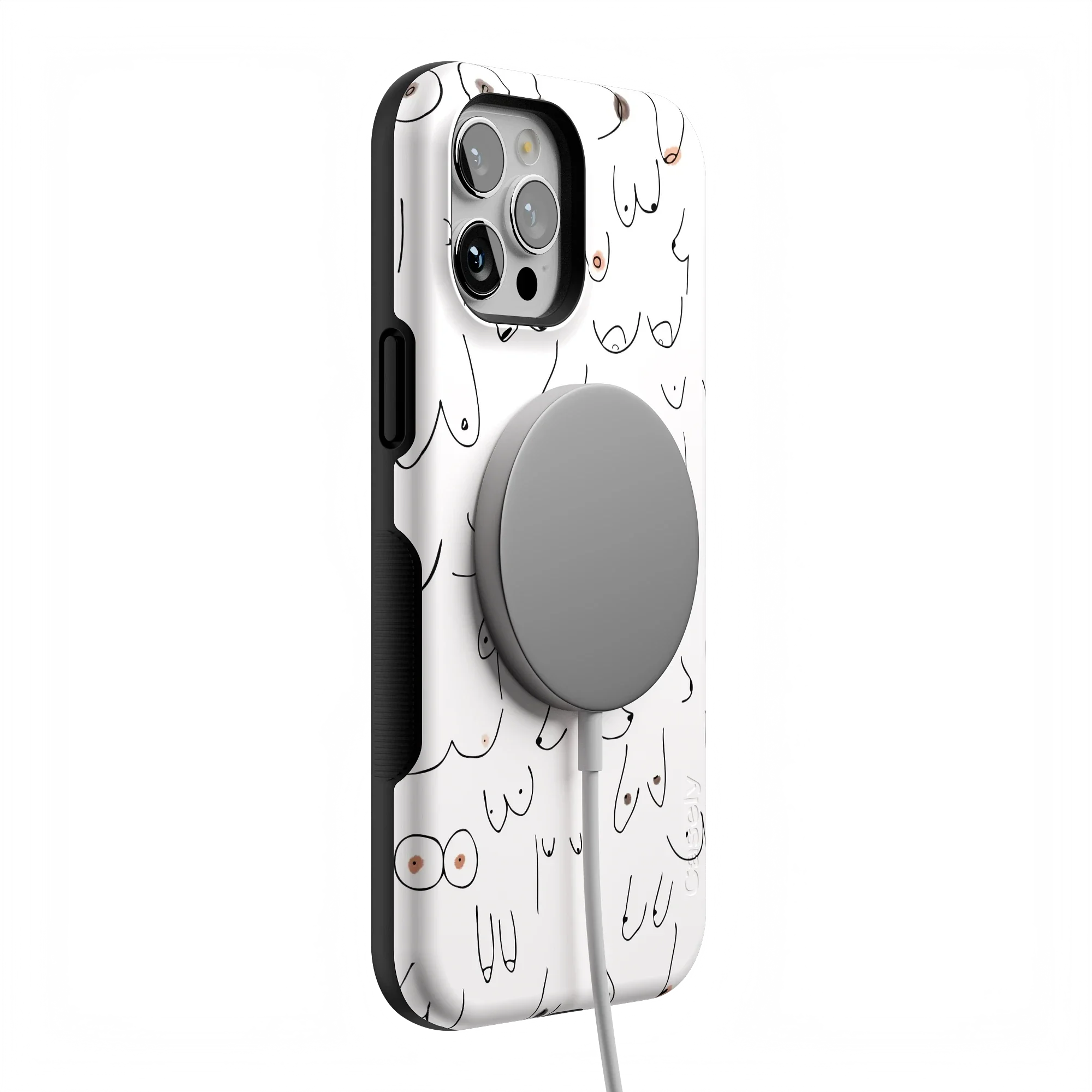 I'm With Her | Black & White Boobs Case