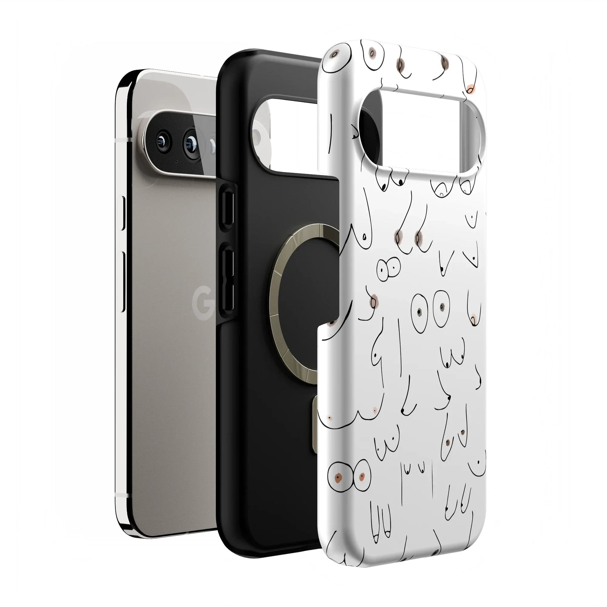 I'm With Her | Black & White Boobs Case