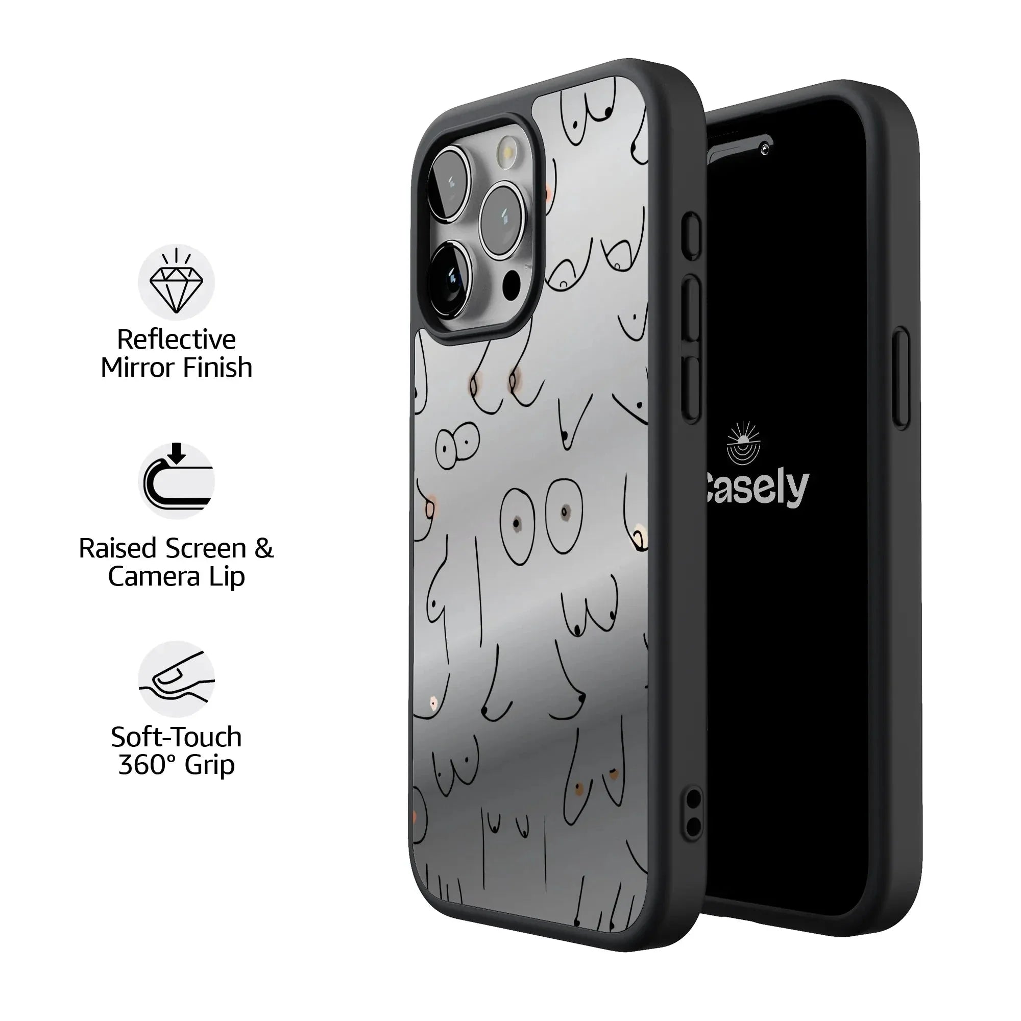 I'm With Her | Black & White Boobs Case