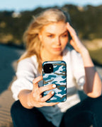 In Formation | Metallic Blue Camo Case