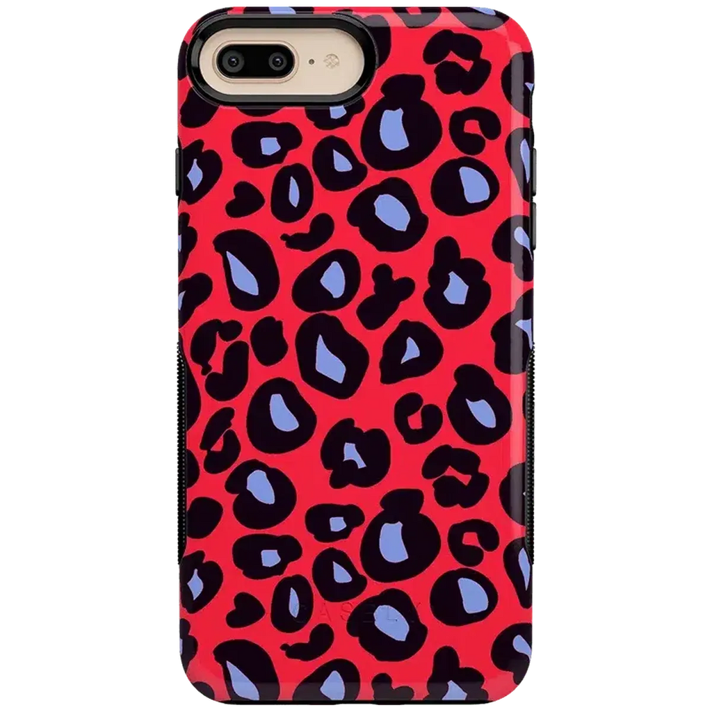 Into the Wild | Red & Blue Leopard Print Case