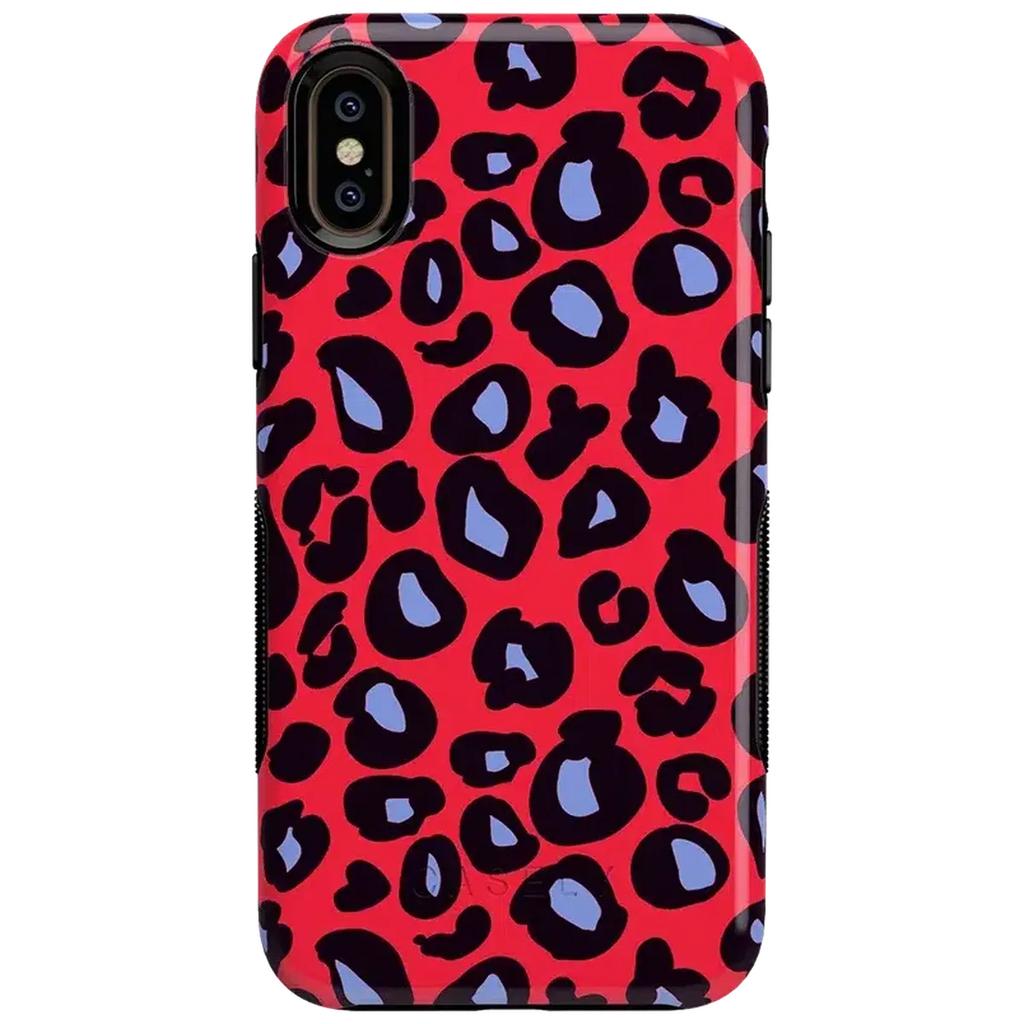 Into the Wild | Red & Blue Leopard Print Case