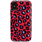 Into the Wild | Red & Blue Leopard Print Case