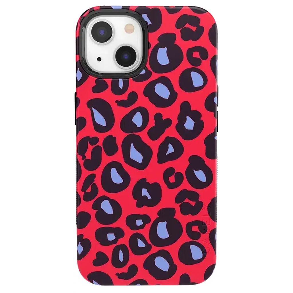 Into the Wild | Red & Blue Leopard Print Case