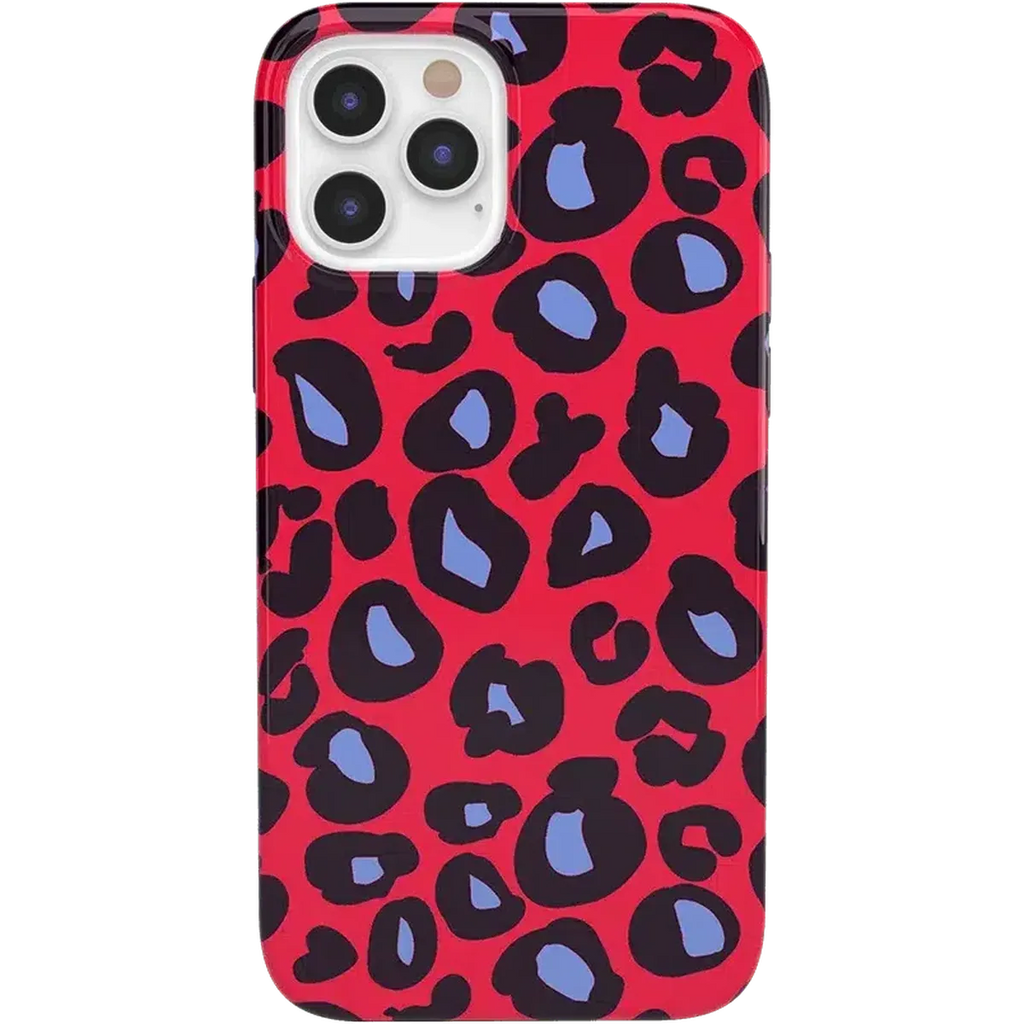 Into the Wild | Red & Blue Leopard Print Case