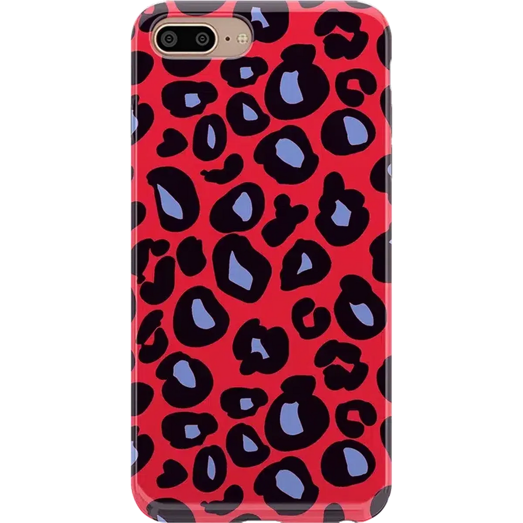 Into the Wild | Red & Blue Leopard Print Case
