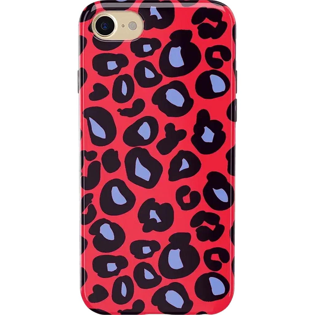 Into the Wild | Red & Blue Leopard Print Case