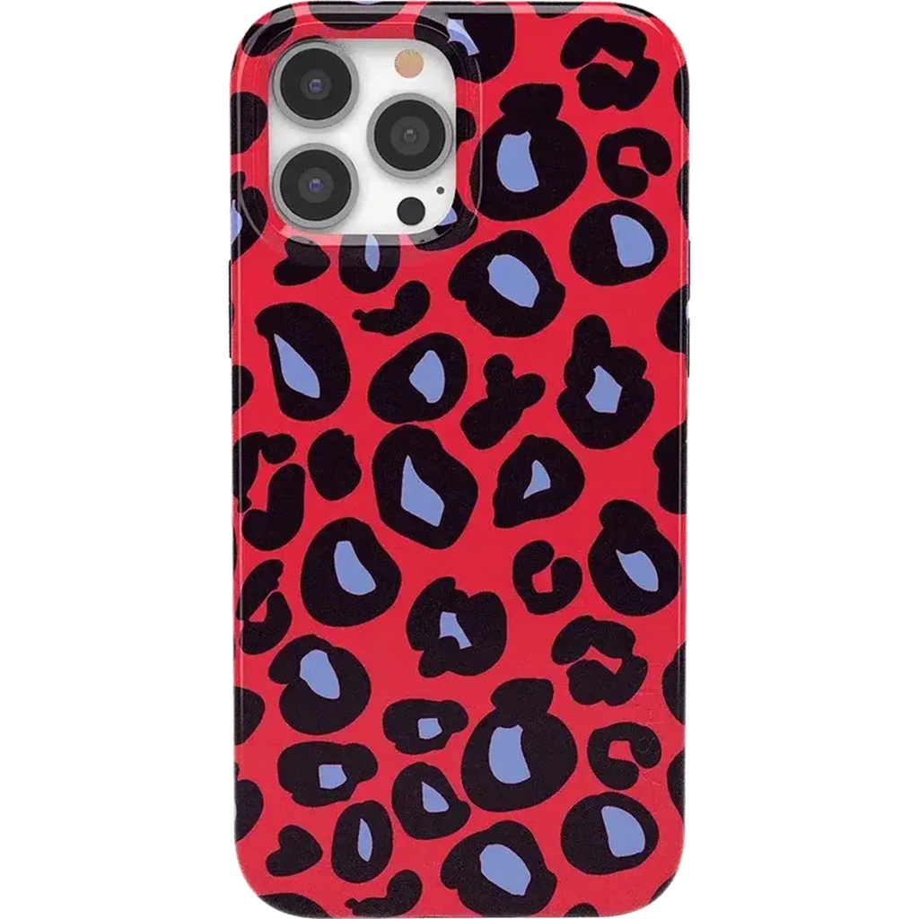 Into the Wild | Red & Blue Leopard Print Case