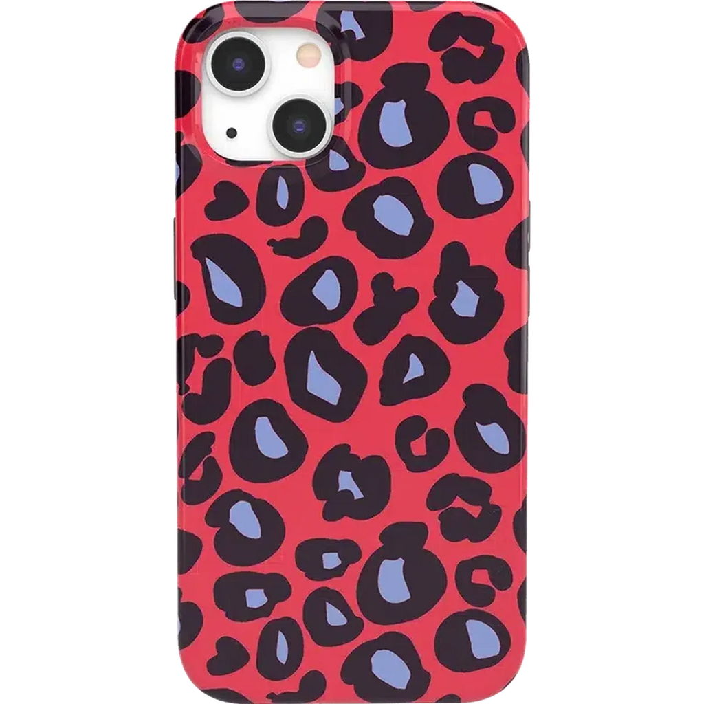 Into the Wild | Red & Blue Leopard Print Case