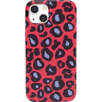 Into the Wild | Red & Blue Leopard Print Case
