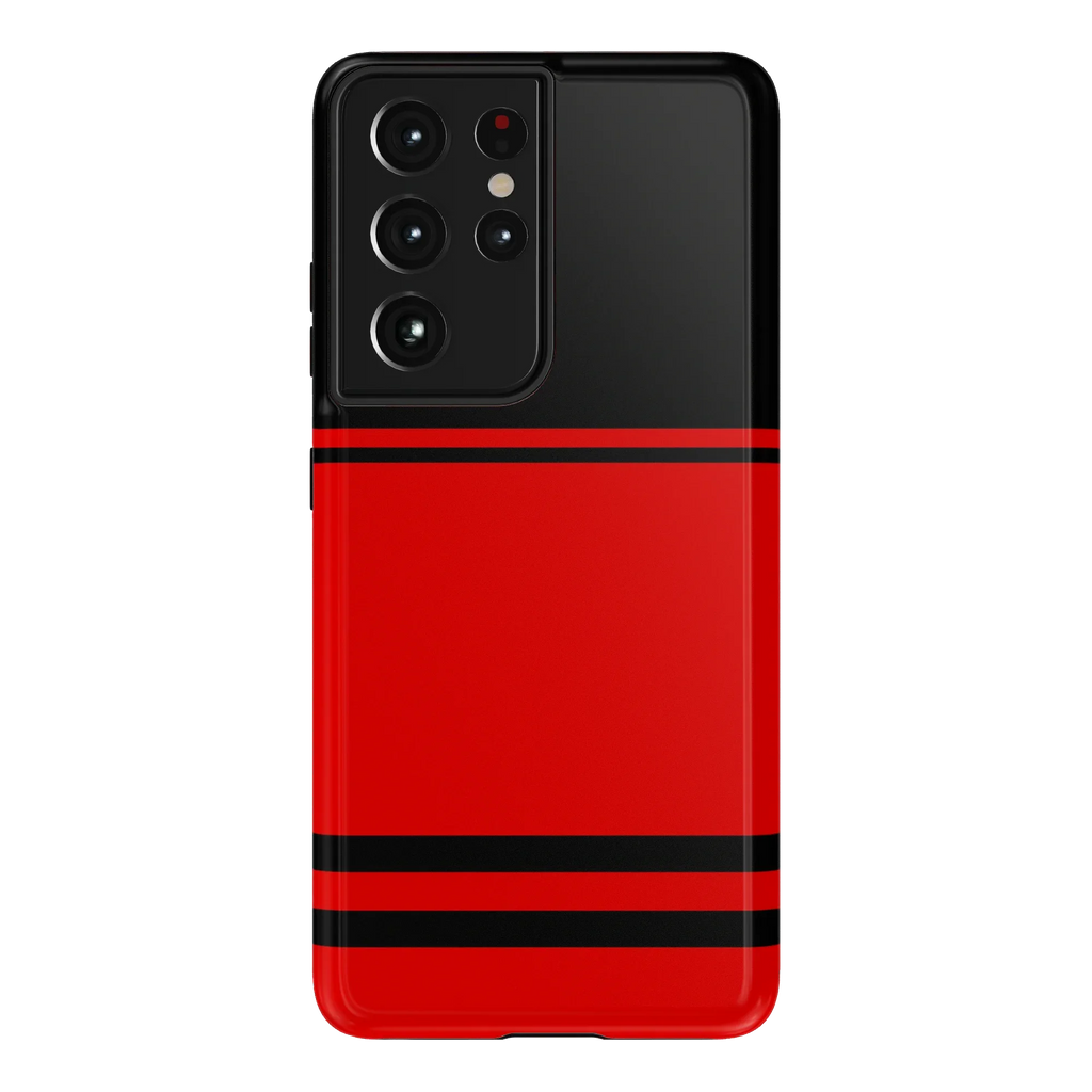 Storm Warning | Black & Red Stripes Case