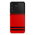 Storm Warning | Black & Red Stripes Case