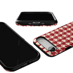 Scarlet Stitch | Red Houndstooth Case