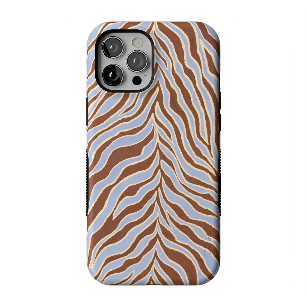 Untamed | Brown & Blue Zebra Case