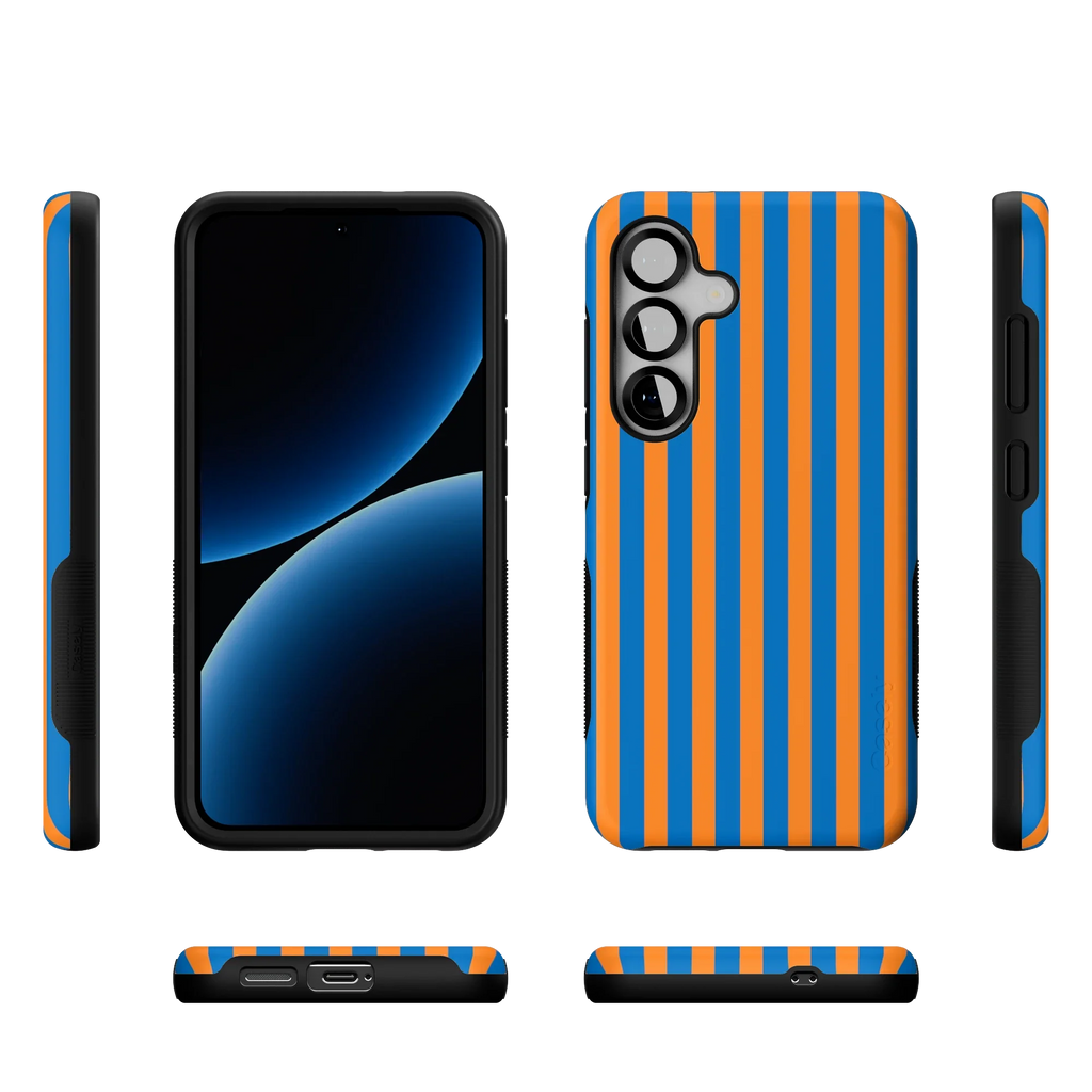 Go New York | Blue & Orange Stripes Case