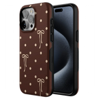 Teddy Bows | Brown Polka Dot Case