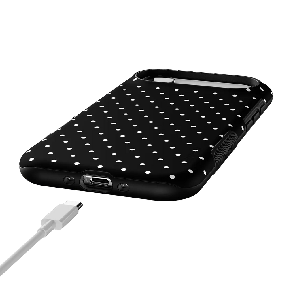On the Dot | White Polka Dot Case