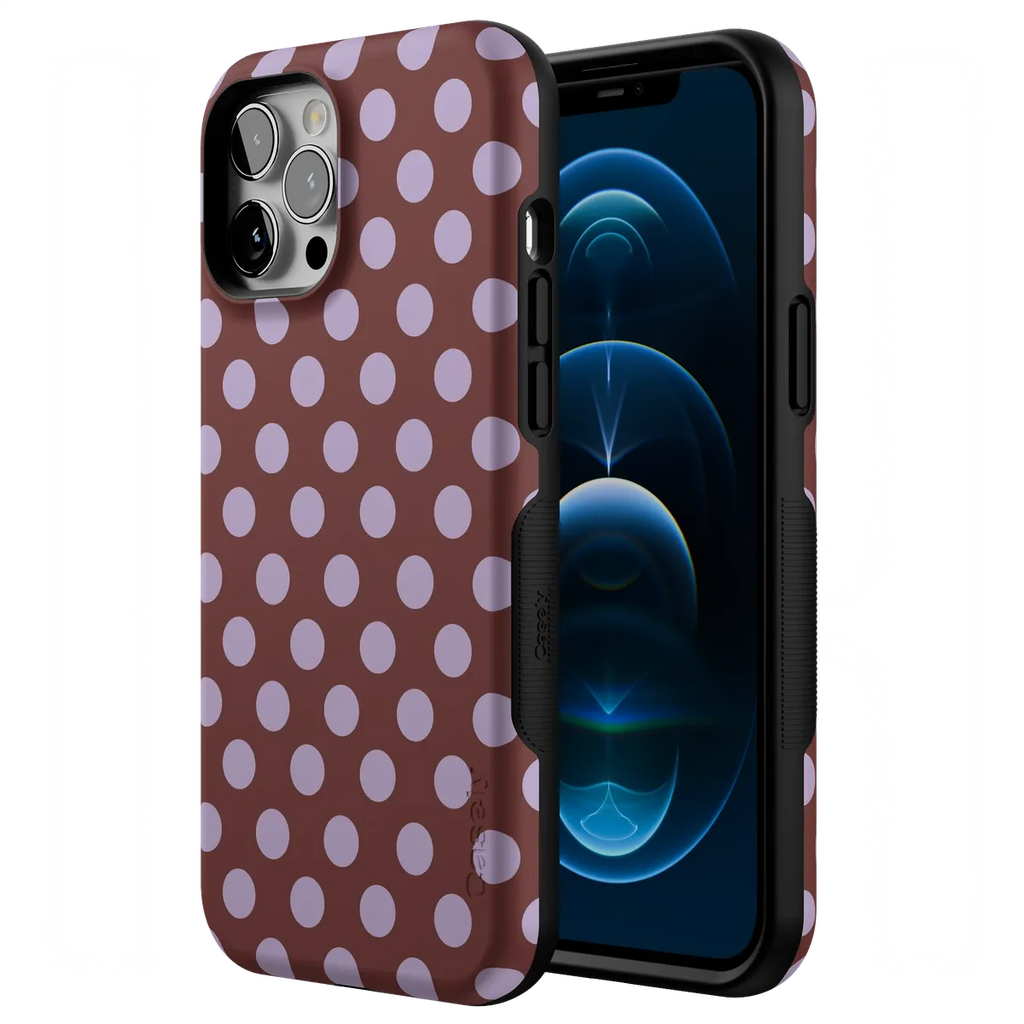 Spotted in SoHo | Burgundy Polka Dot Case