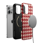 Scarlet Stitch | Red Houndstooth Case