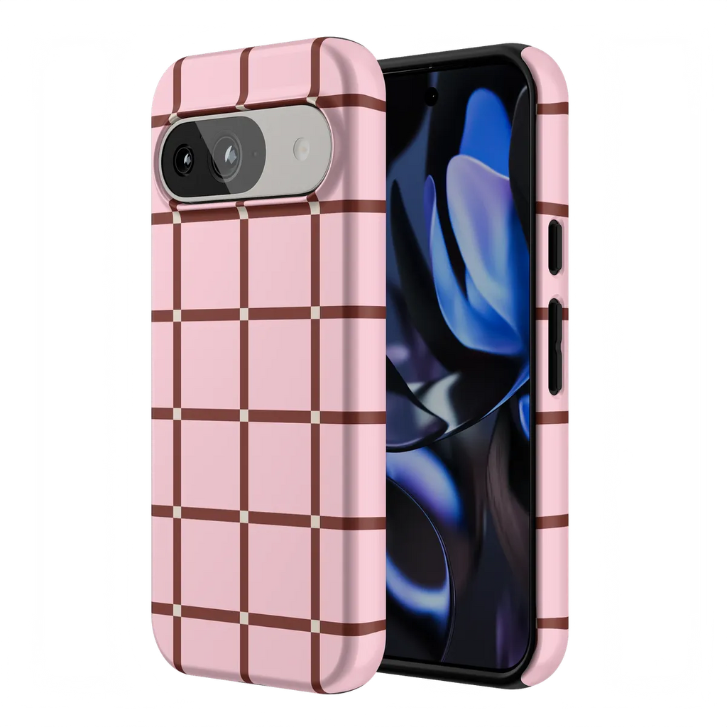 Uptown Gridlock | Pink Checkerboard Case