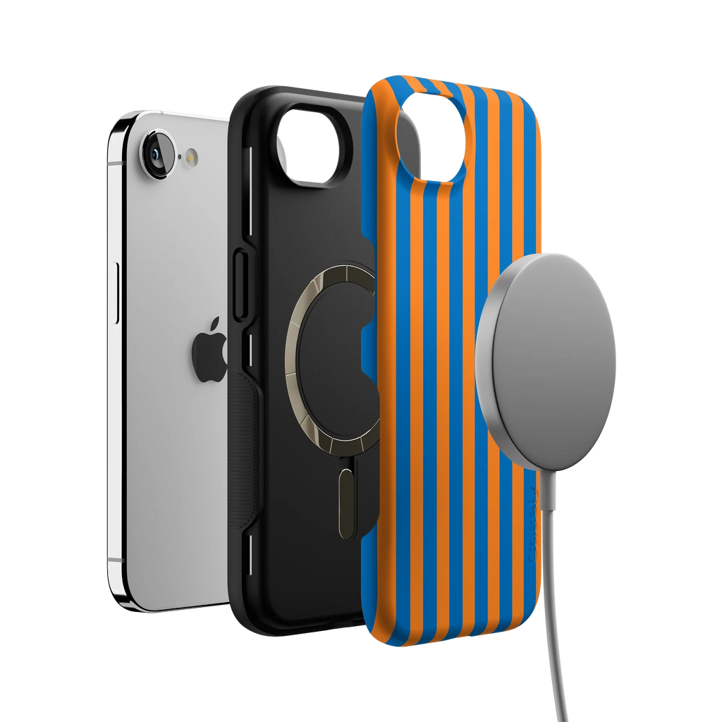 Go New York | Blue & Orange Stripes Case