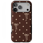 Teddy Bows | Brown Polka Dot Case