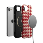 Scarlet Stitch | Red Houndstooth Case